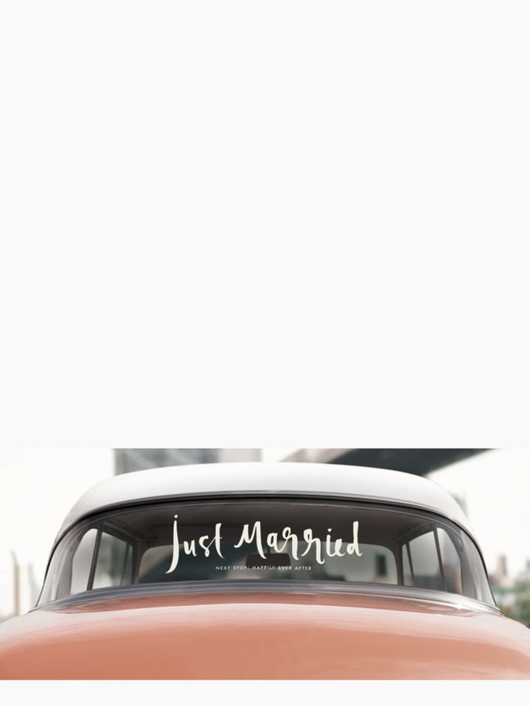 Women's white just married window cling | Kate Spade New York UK