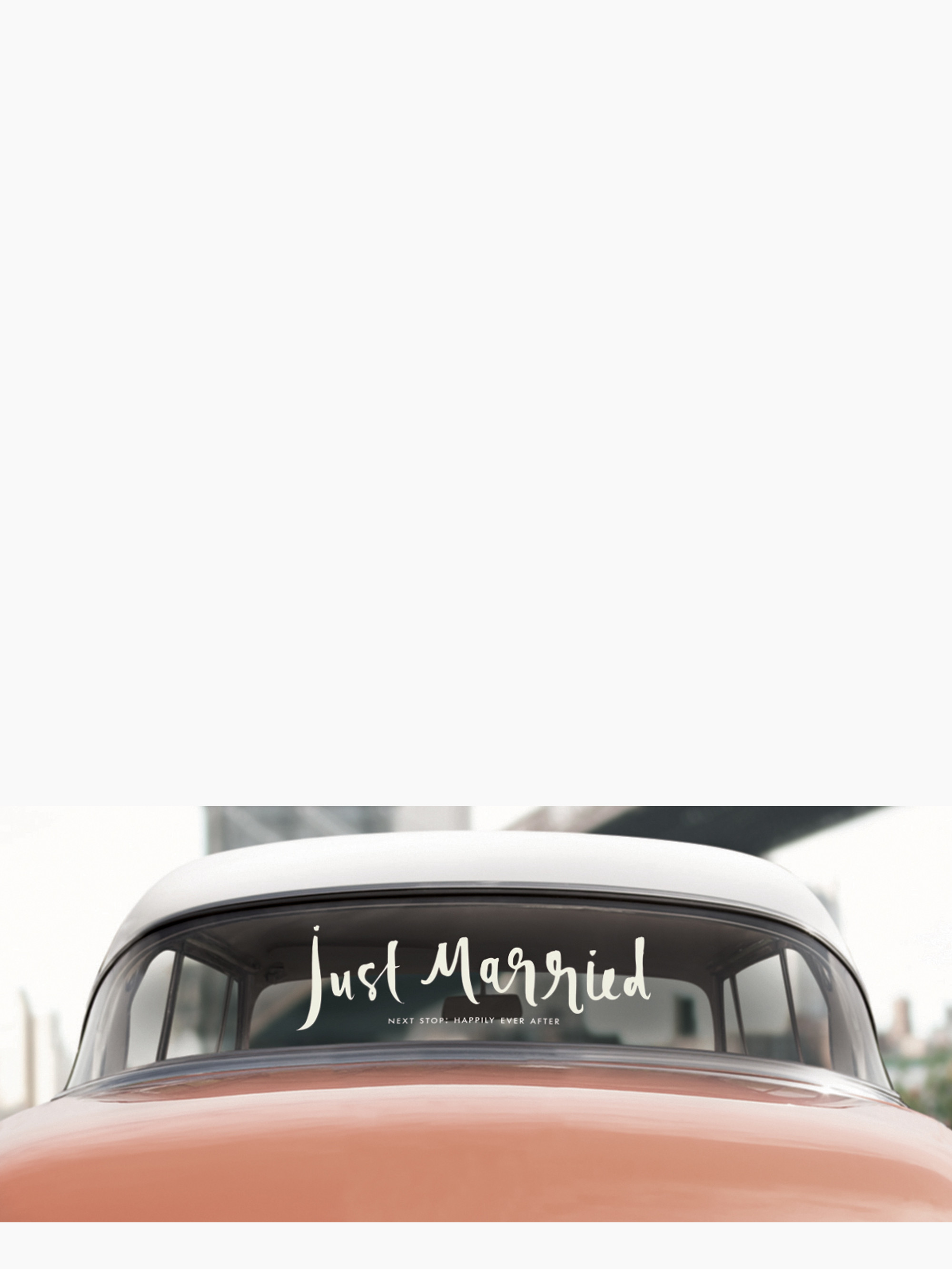 Women's white just married window cling | Kate Spade New York UK