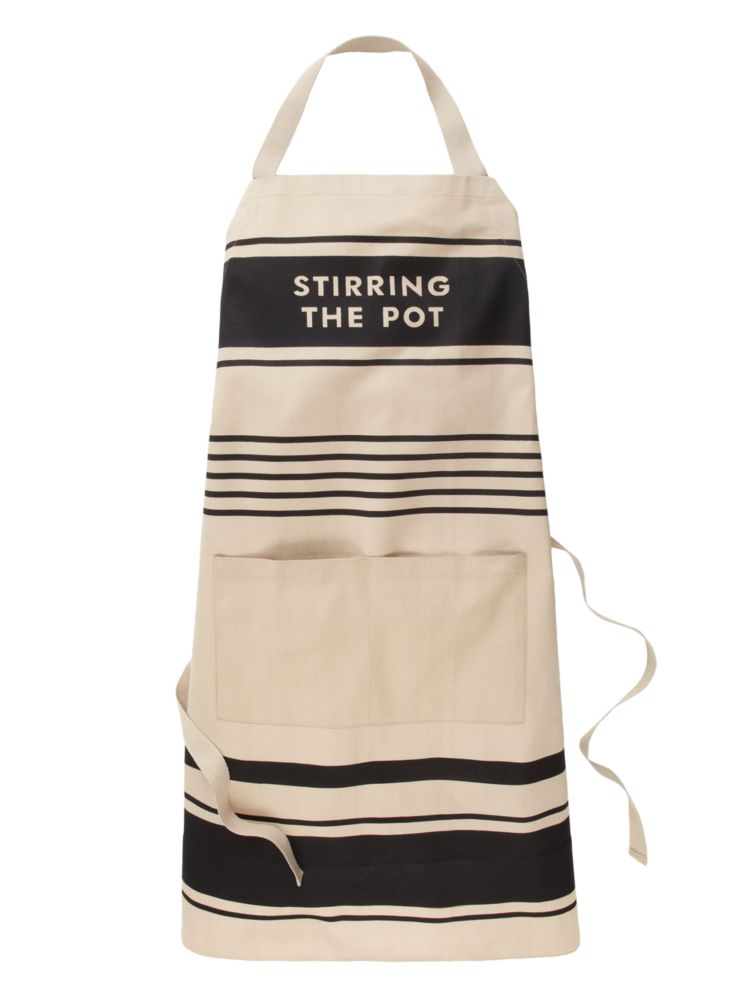 Diner Stripe Apron, Black Print, ProductTile