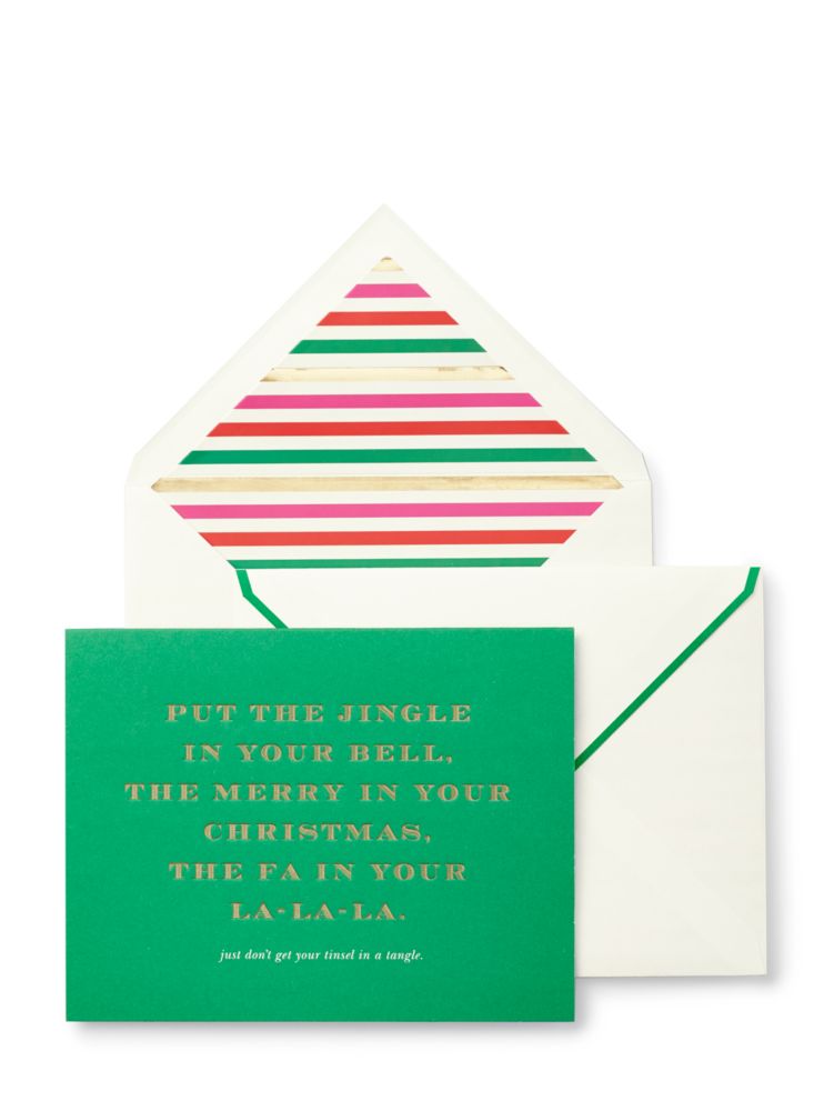 Tinsel In A Tangle Holiday Card Set, Deep Jade, Product