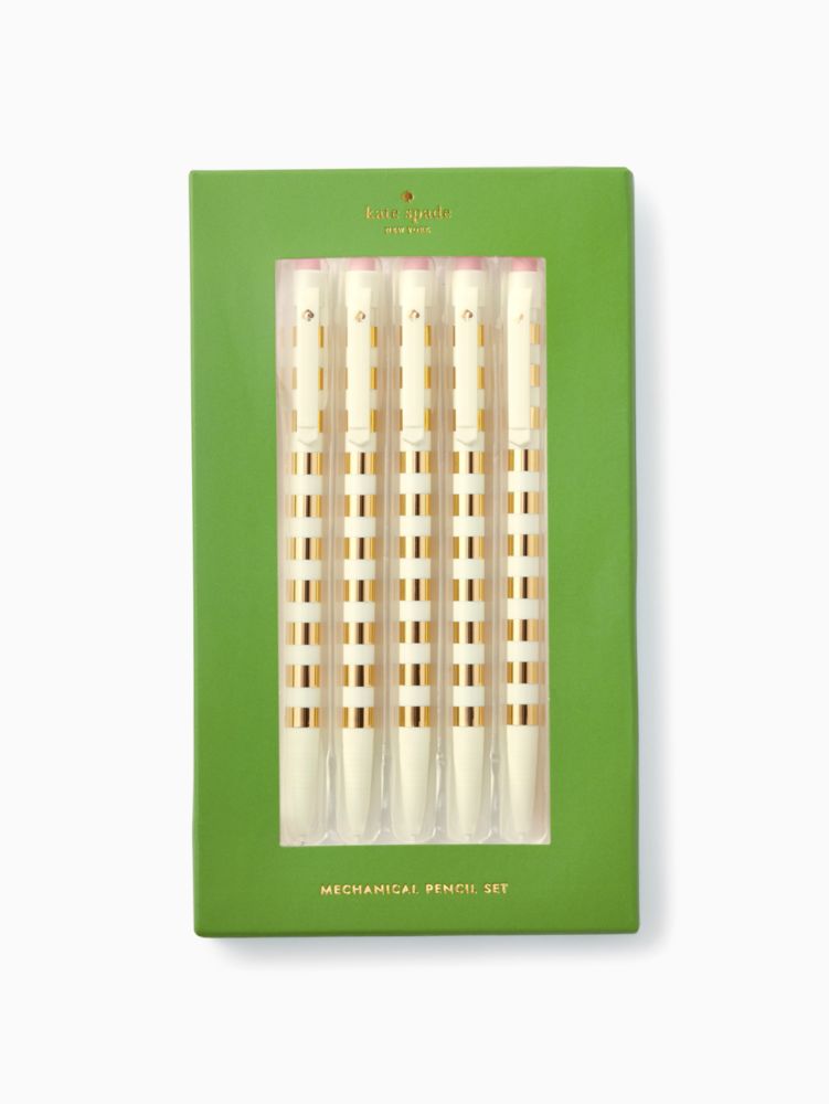 Gold Stripe Pencil Set, Gold, Product