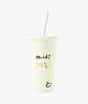 Miss To Mrs. Tumbler With Straw, White, ProductTile
