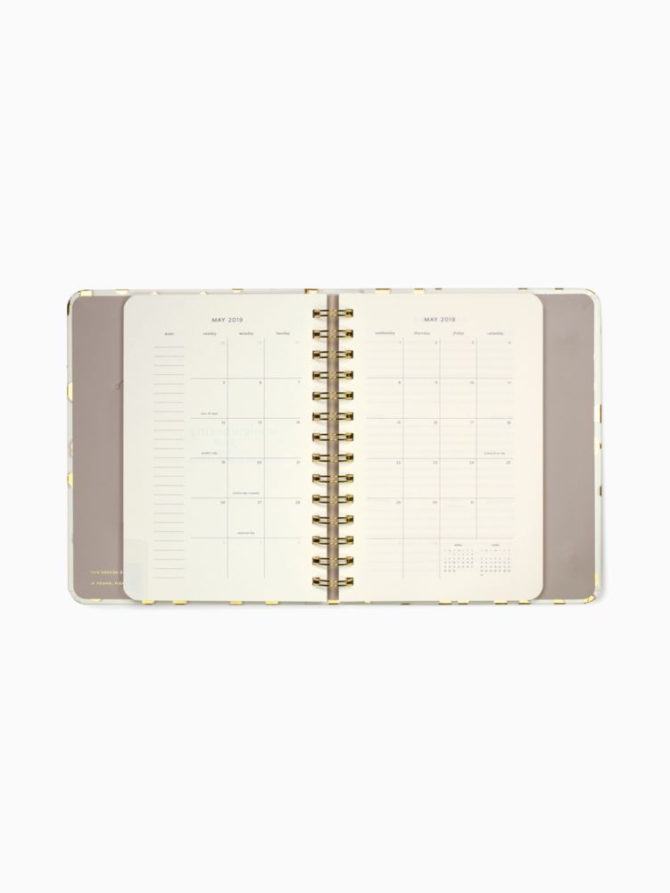 Gold Flamingo Dot Medium Planner, Gold, Product