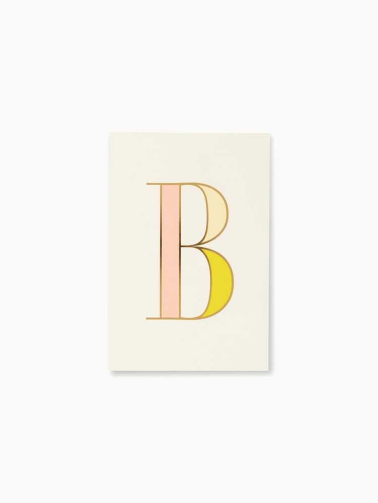 Initial B Notepad, Flo Yellow, Product