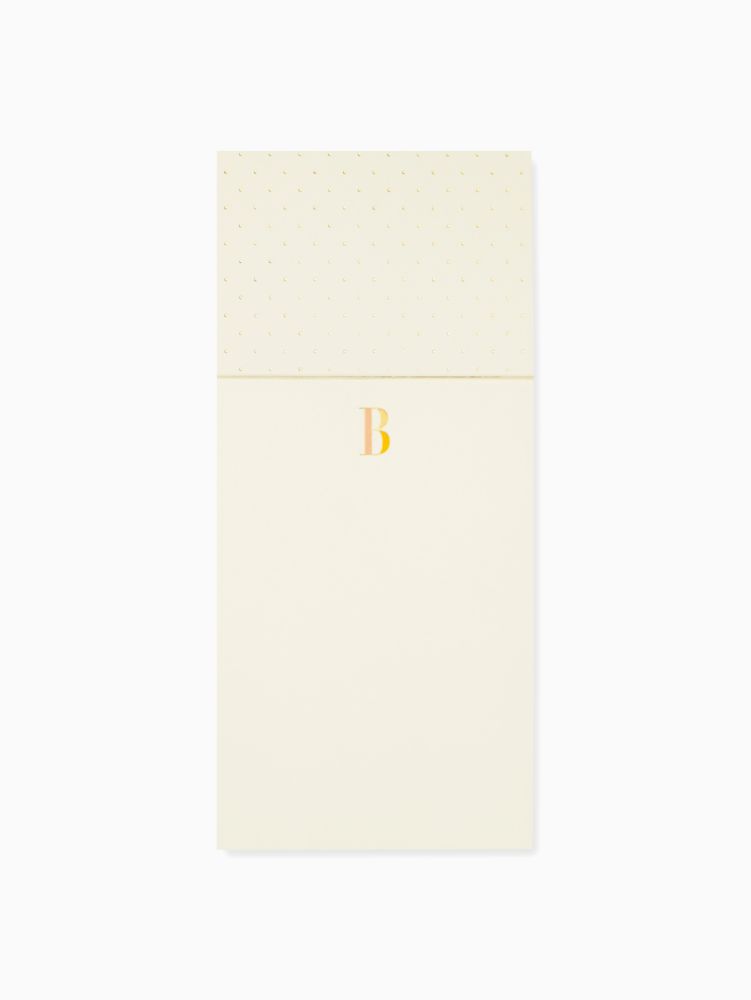 Initial B Notepad, Flo Yellow, Product