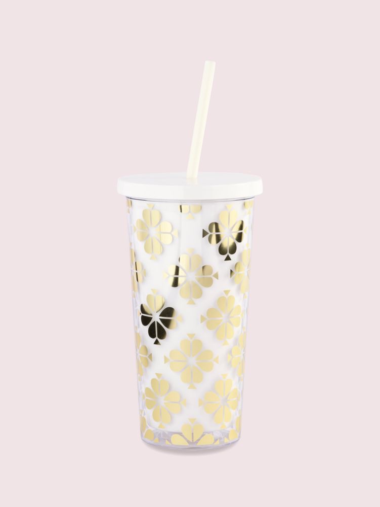 Spade Flower Tumbler, Gold, ProductTile