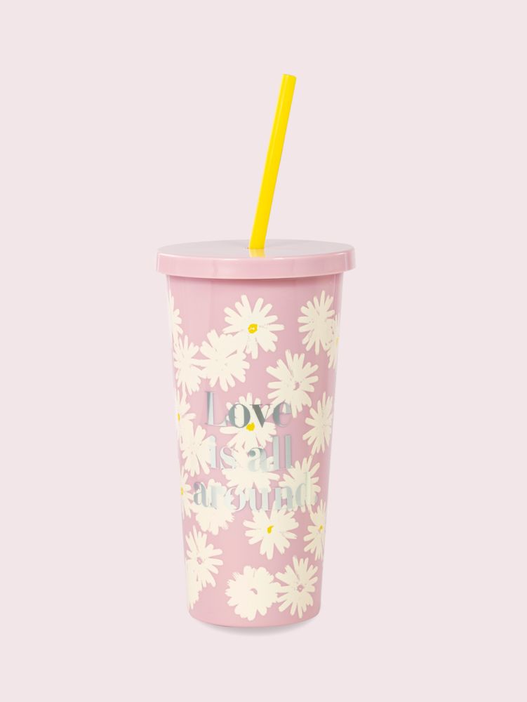 Love Is All Around Insulated Tumbler, Pomegranate, Product