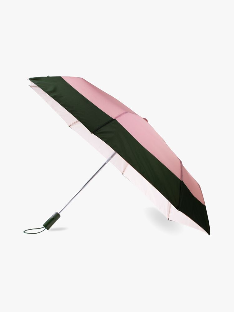 Colorblock Travel Umbrella, Pomegranate, ProductTile