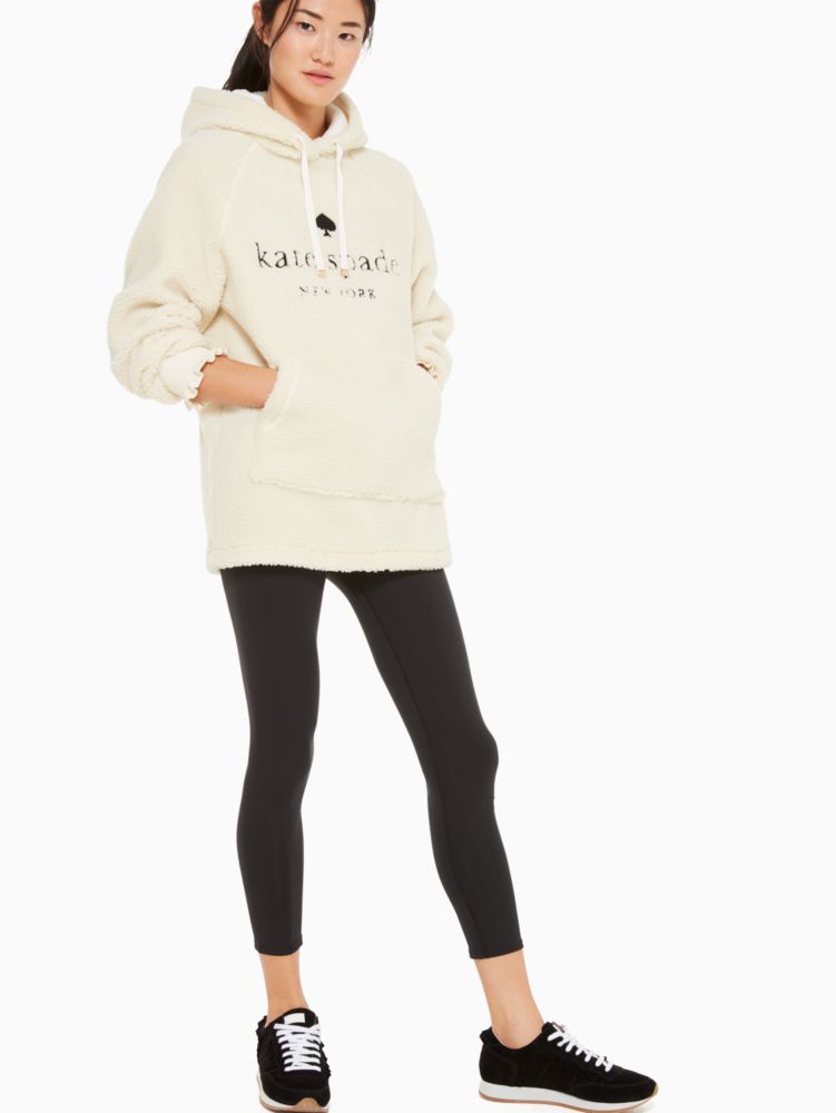 kate spade logo sherpa hoodie