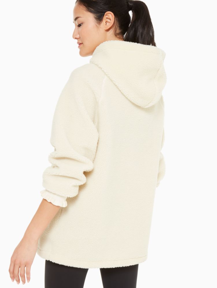 kate spade logo sherpa hoodie
