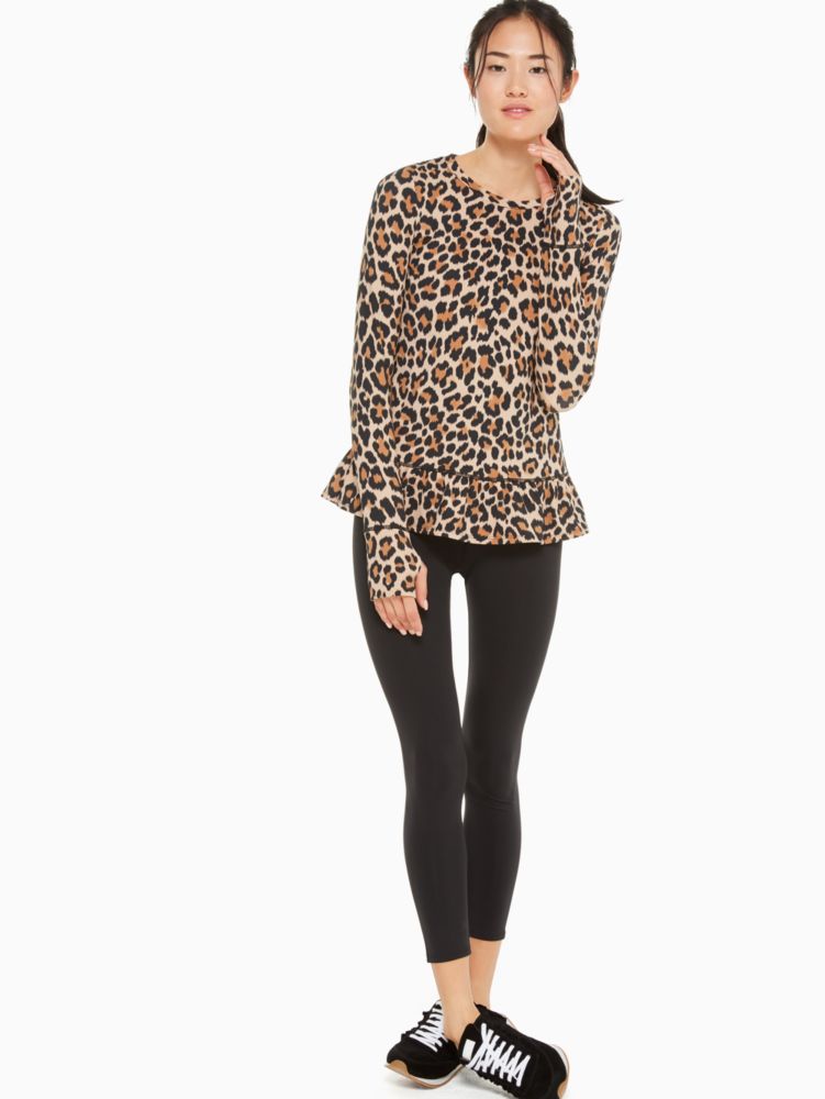 leopard ruffle top