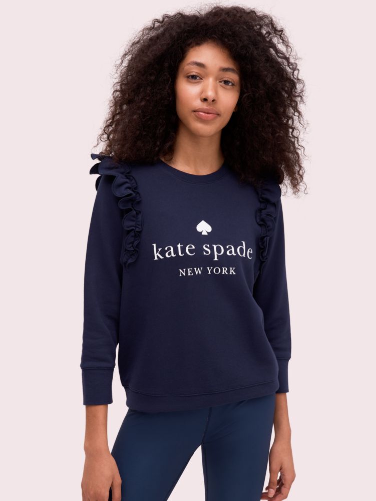 kate spade ruffle pullover hoodie