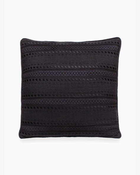 Eyelet Stripe Decorative Pillow, Black / Glitter, ProductTile