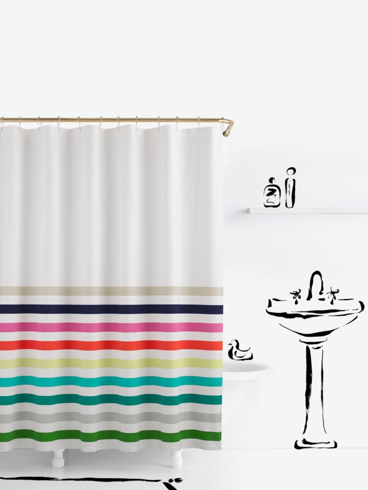 Candy Stripe Shower Curtain | Kate Spade New York