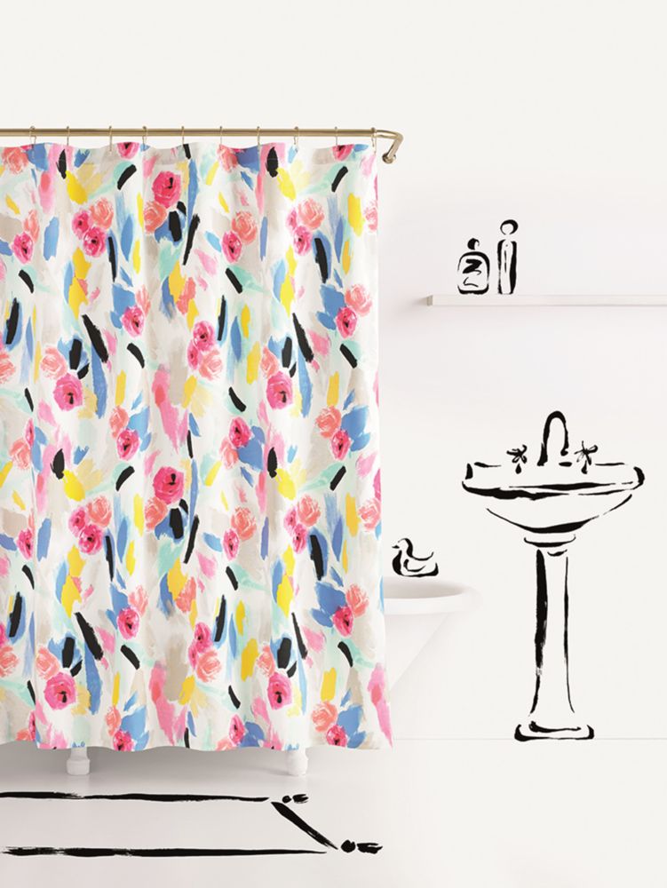 Paintball Floral Shower Curtain | Kate Spade New York