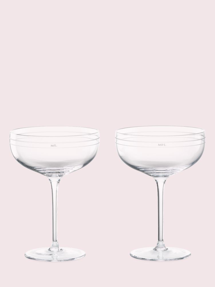 Darling Point Crystal Champagne Glasses | Kate Spade New York