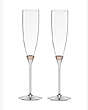 Rosy Glow Toasting Flute Pair, Gold, Product