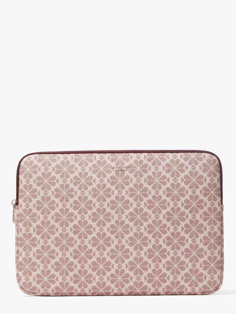 Spade Flower Coated Canvas Universal Laptop Sleeve, Pink Multi, Product