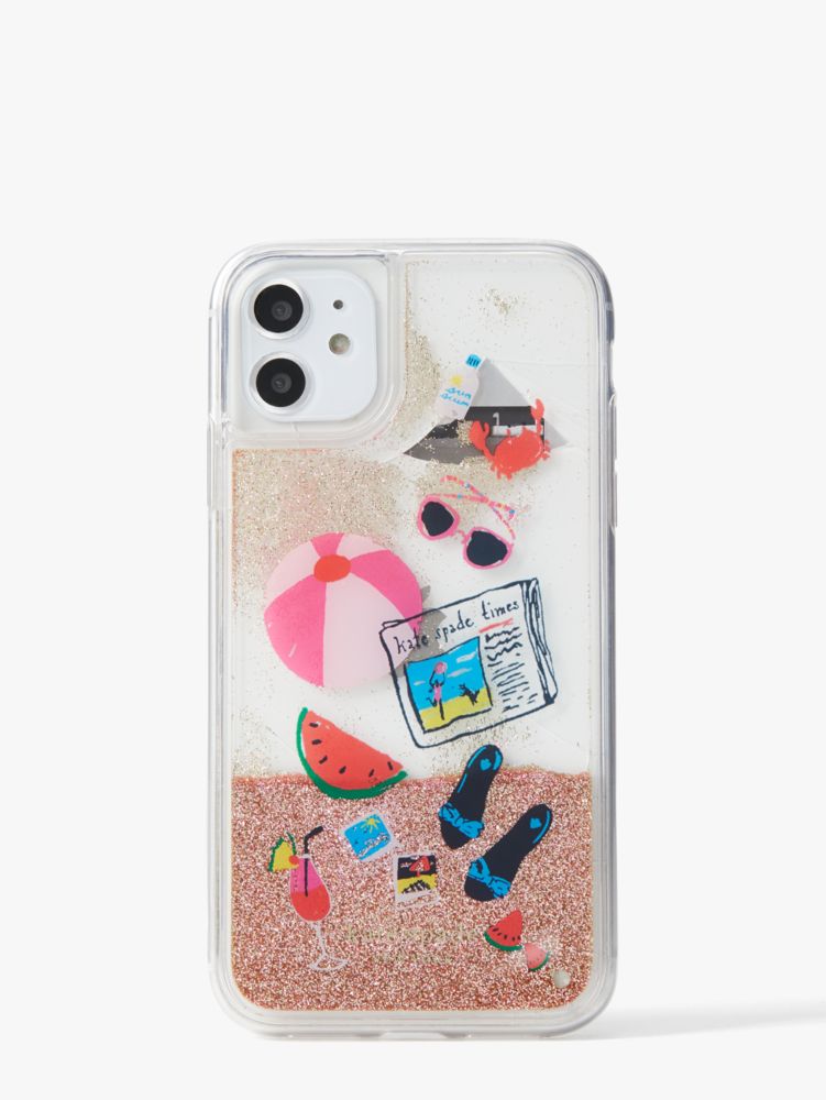 Pool Party Liquid Glitter Iphone 11 Case | Kate Spade New York