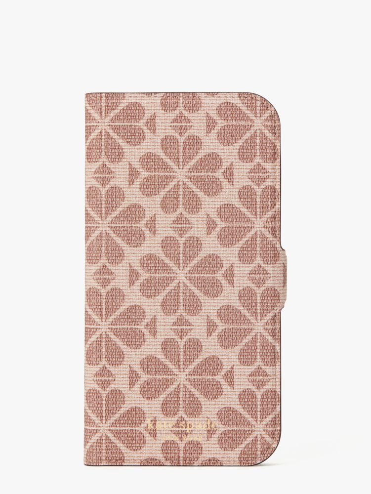 Spade Flower Coated Canvas Iphone 12 Pro Max Magnetic Wrap Folio Case, Pink Multi, ProductTile