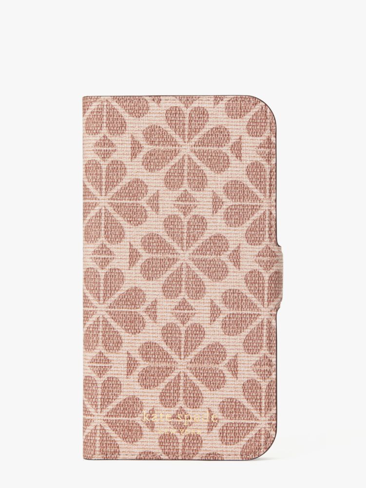 Spade Flower Coated Canvas Iphone 12/12 Pro Magnetic Wrap Folio Case, Pink Multi, ProductTile