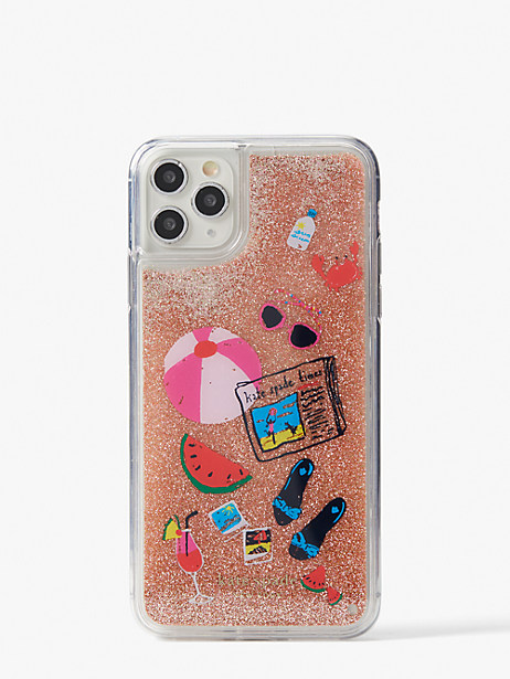 Kate Spade Pool Party Liquid Glitter Iphone 11 Pro Max Case In Multi