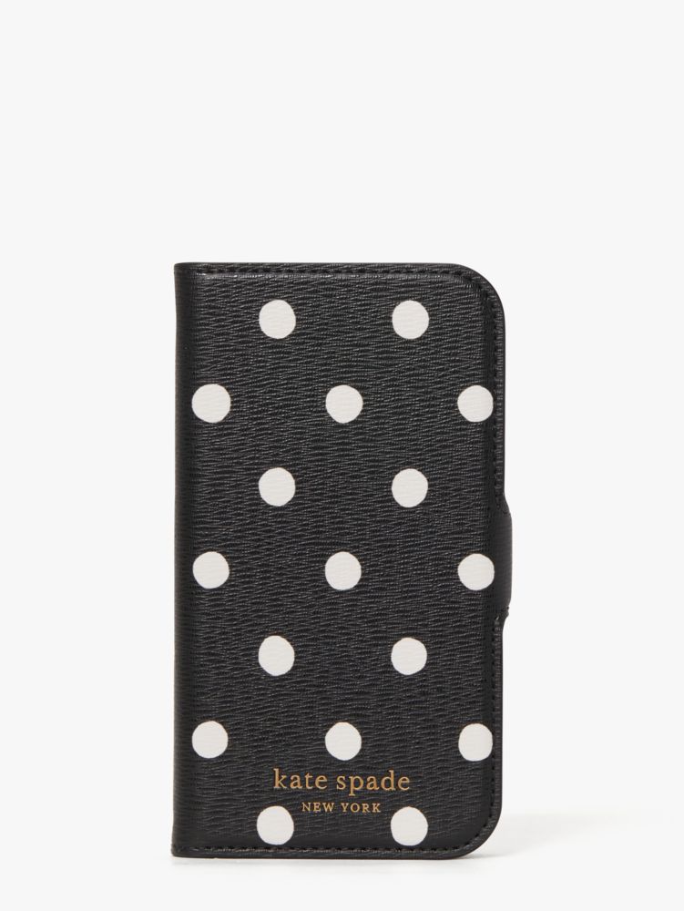 Women's black multi sunshine dot iphone 12 mini wrap folio