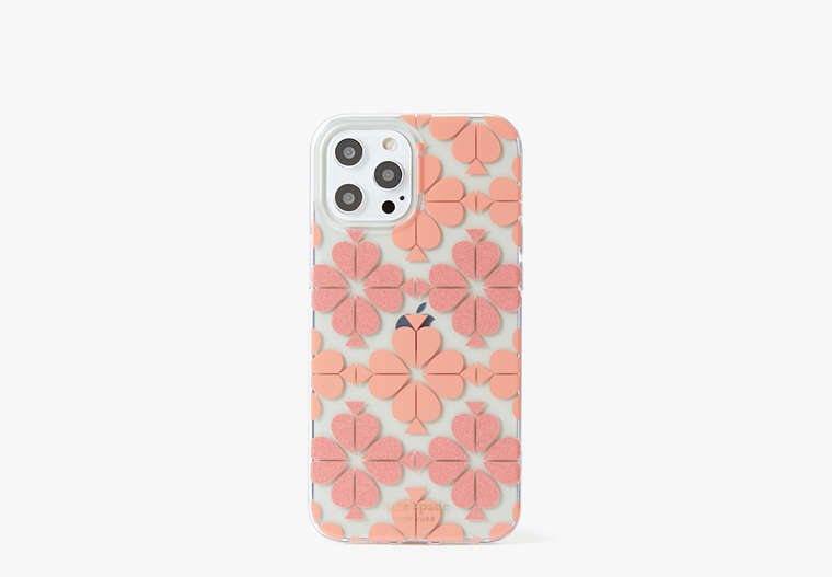 Tonal Spade Flower iPhone 12 Pro Max Case, Pink Multi, Product image number 0