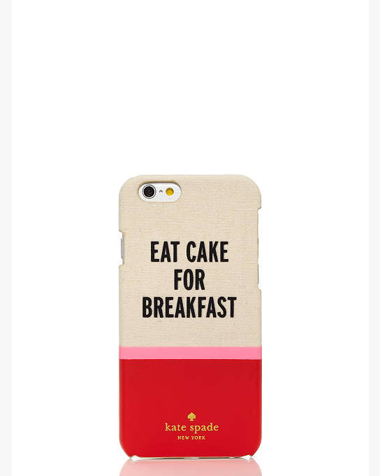 ケイトスペード iPhone6専用 EAT CAKE FOR BREAKFAST BE/RD www 
