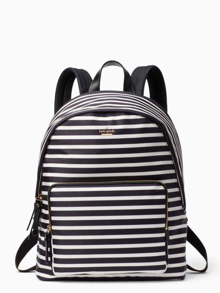 kate spade black and white backpack