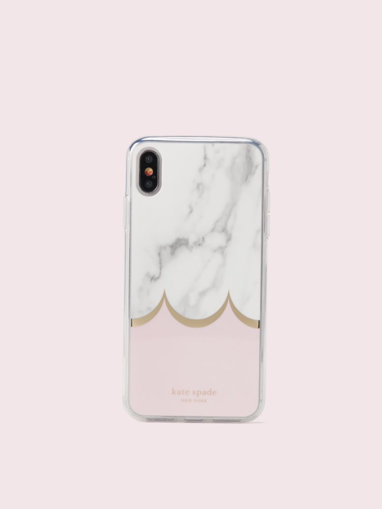 Women's pink multi marble scallop iphone xs max case | Kate Spade New York  Ireland