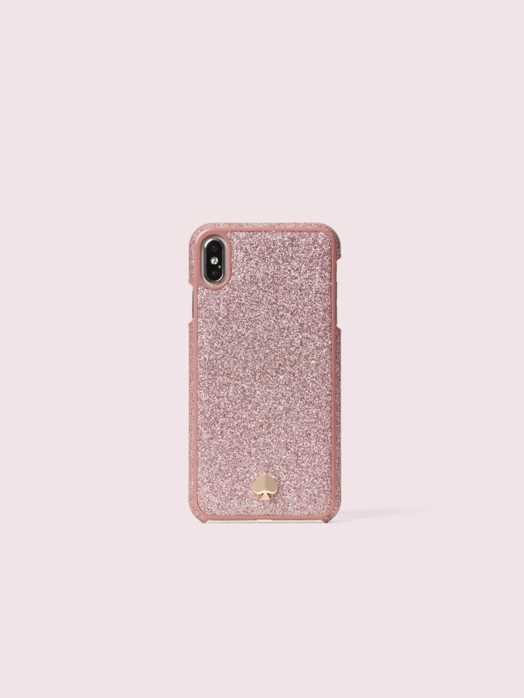 Women's rose gold glitter inlay iphone xs max case | Kate Spade New York NL