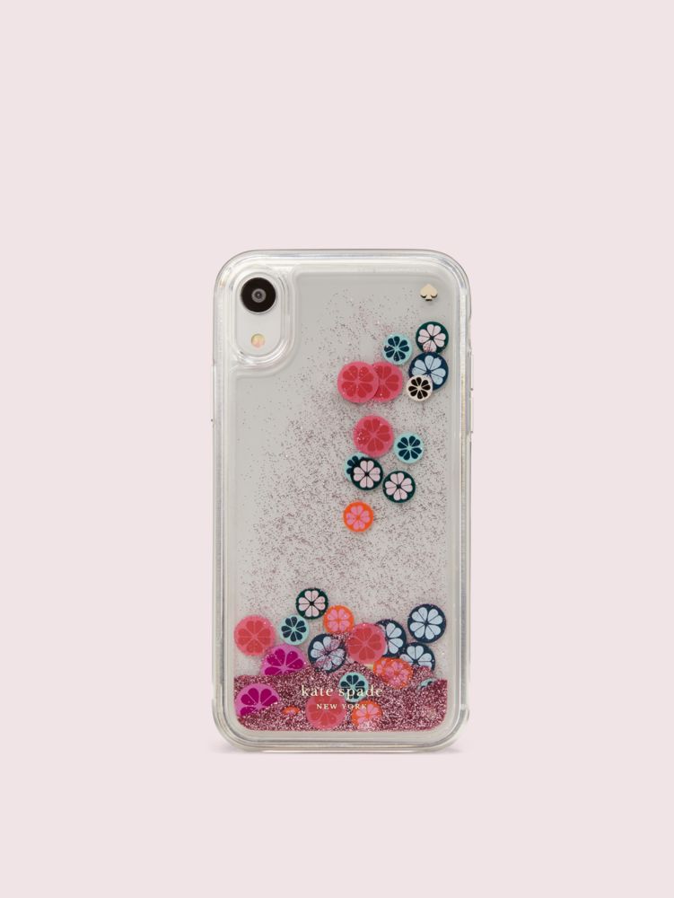 Women's multi spade flower liquid glitter iphone xr case | Kate Spade New  York NL
