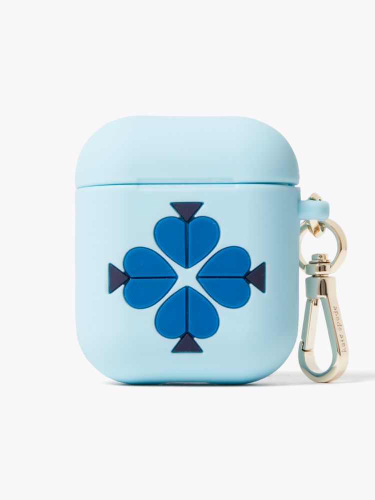 Spade Flower Silicone Airpods Case, Blue Multi, ProductTile