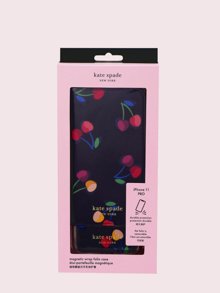 Spencer Cherries Iphone 11 Pro Magnetic Wrap Folio Case | Kate Spade New  York