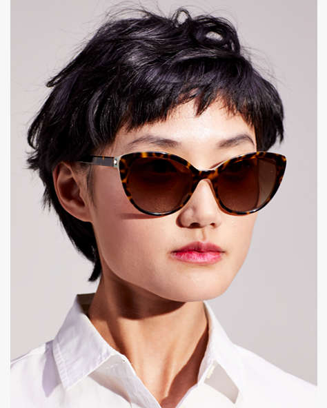 Kate Spade,amberlee polarized sunglasses,sunglasses,Havana