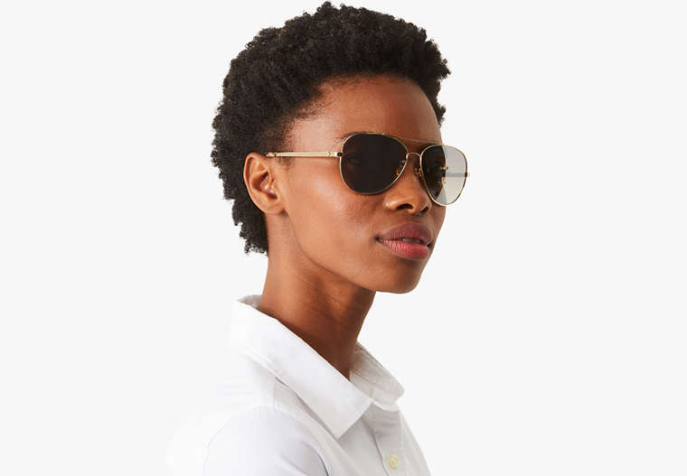 Avaline Sunglasses, Gold, Product