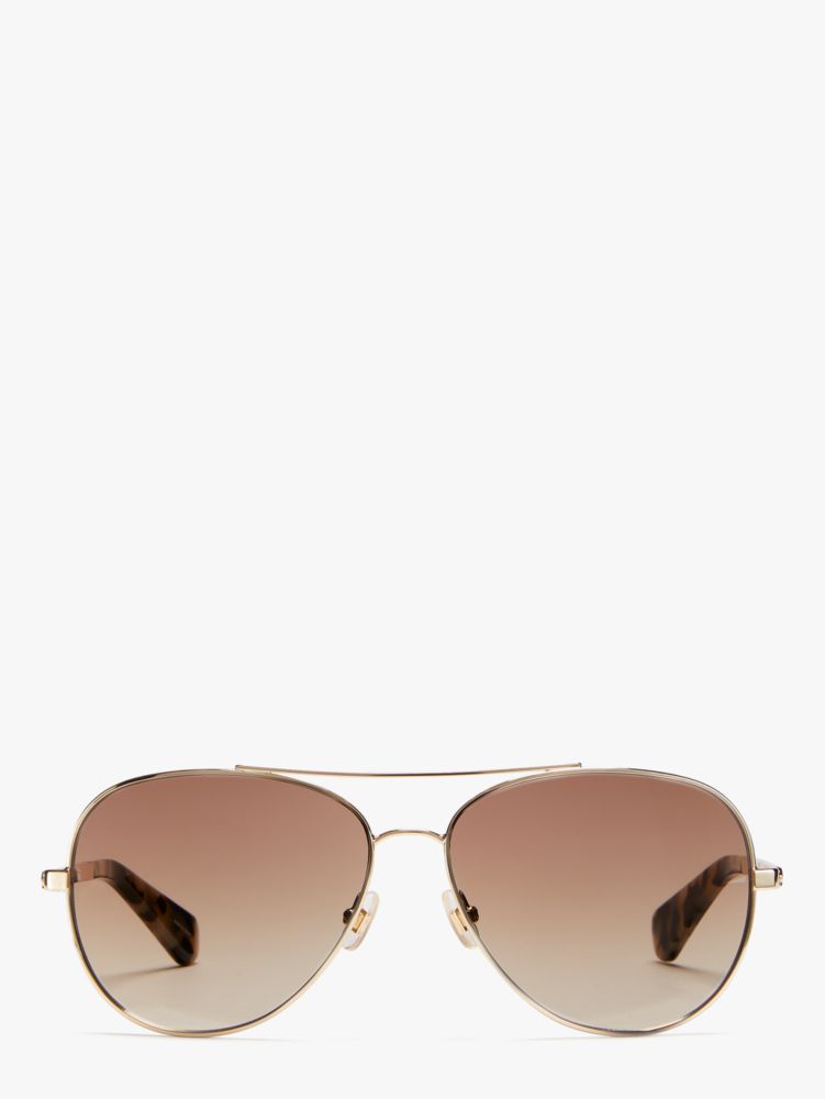 kate spade avaline aviator sunglasses rose gold