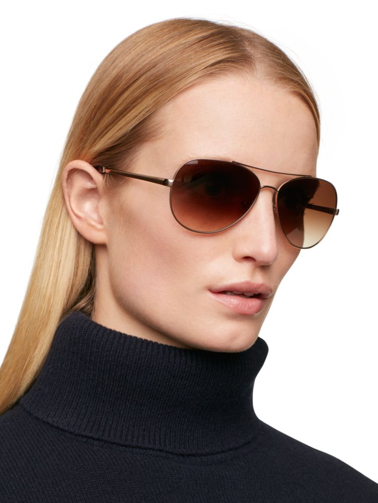 kate spade avaline aviator sunglasses rose gold