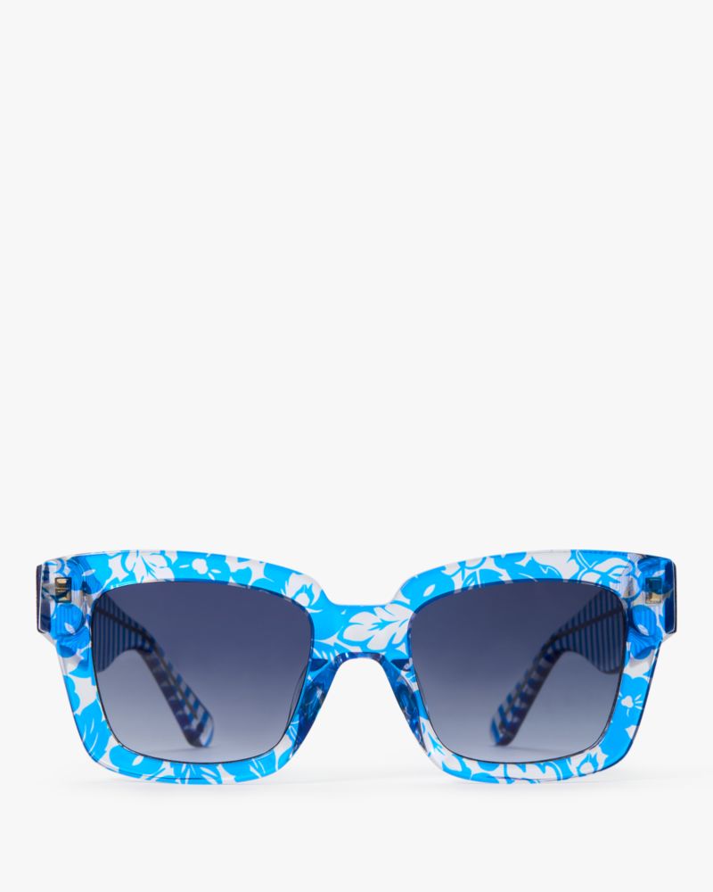 Shop Kate Spade Brynne Sunglasses In Blue Pattern Blue