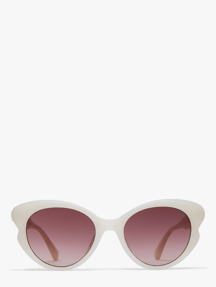 Shop Kate Spade Elina Sunglasses In White