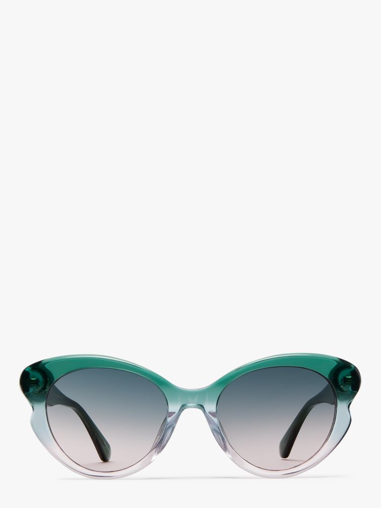 Shop Kate Spade Elina Sunglasses In Green