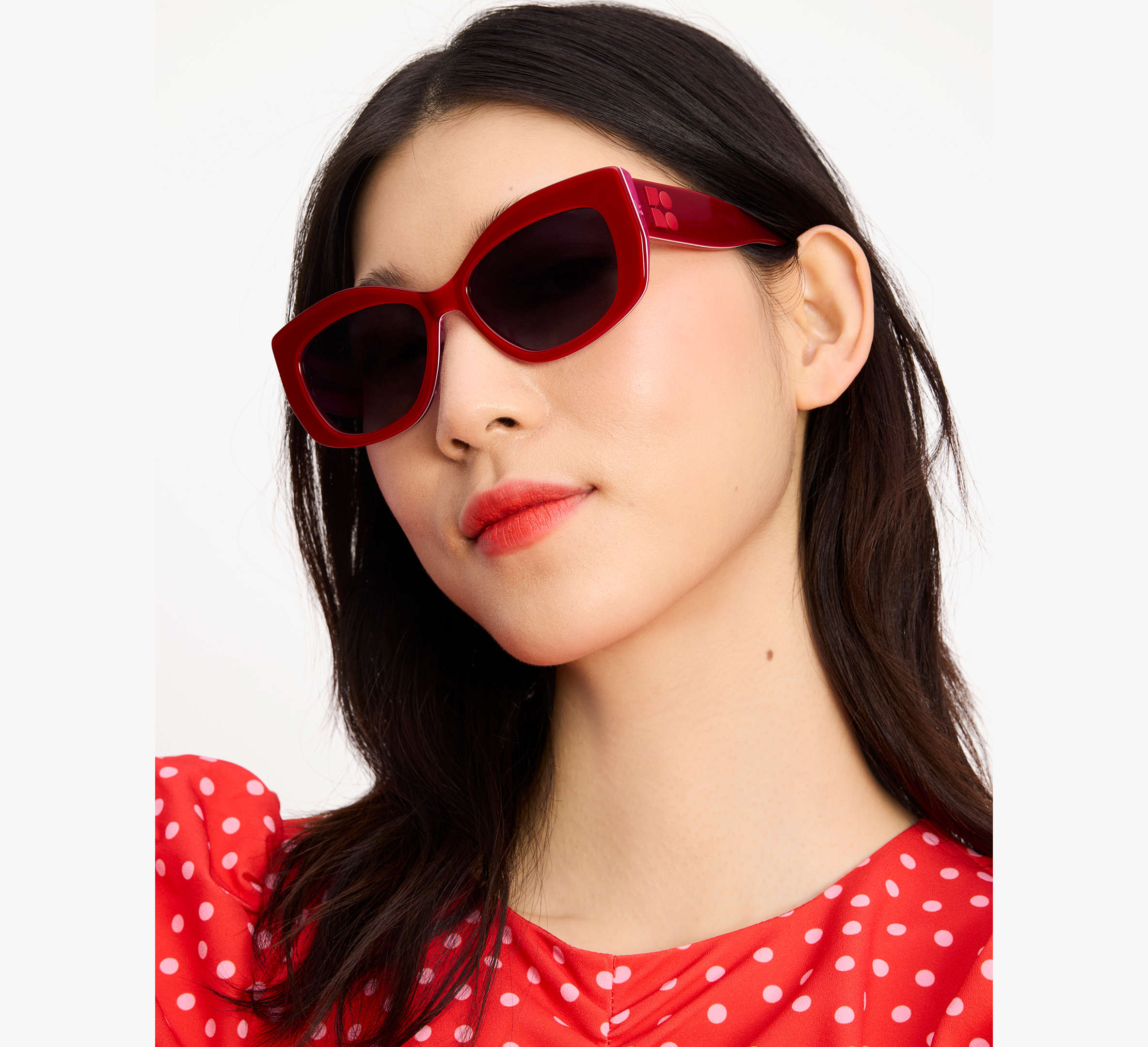Kate Spade Frida Sunglasses In Red