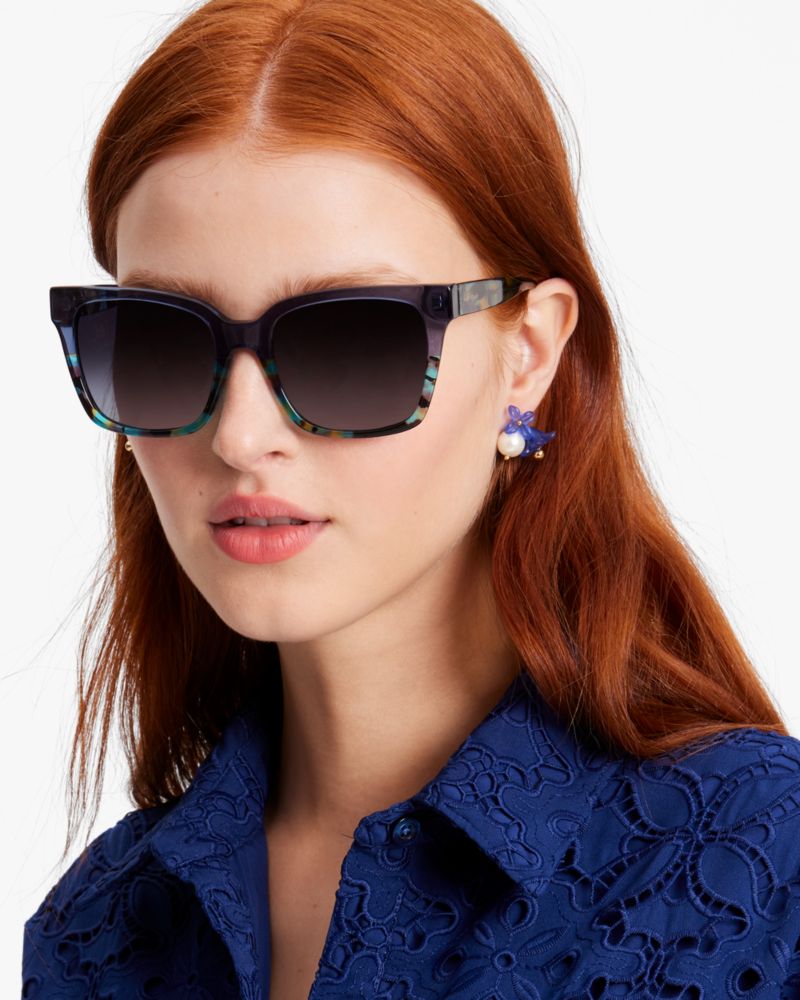 Kate Spade Harlow Sunglasses In Blue