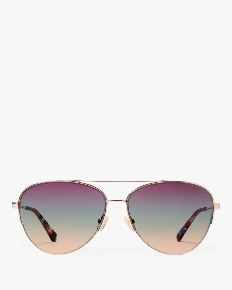 Shop Kate Spade Janece Sunglasses In Light Gld