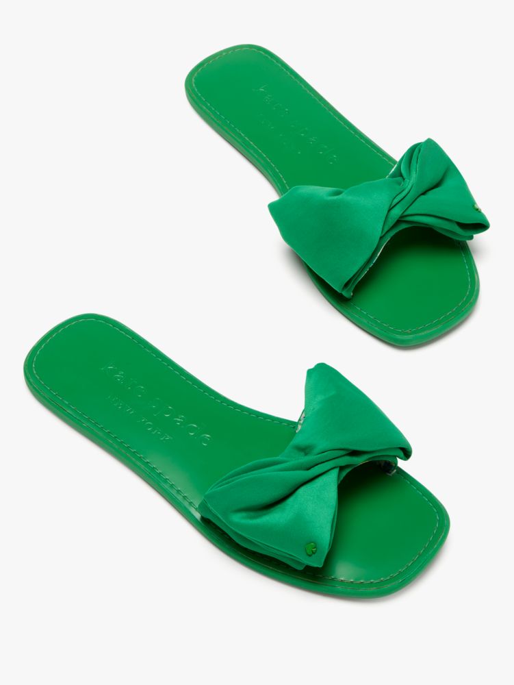 bikini bow slide sandals