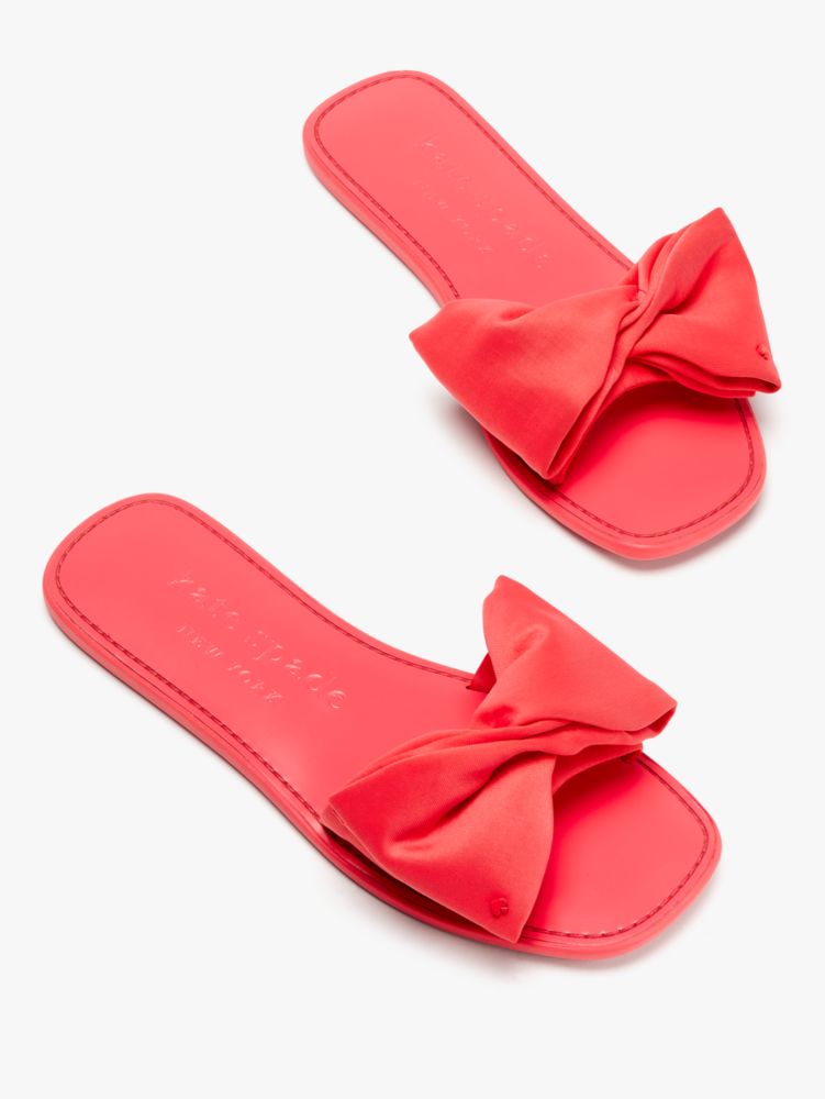 bikini bow slide sandals