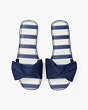 Bikini Bow Slide Sandals, Awning Stripe/Outerspace, Product