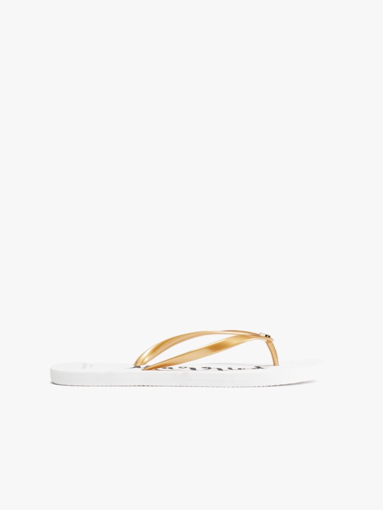 just married flip flops kate spade