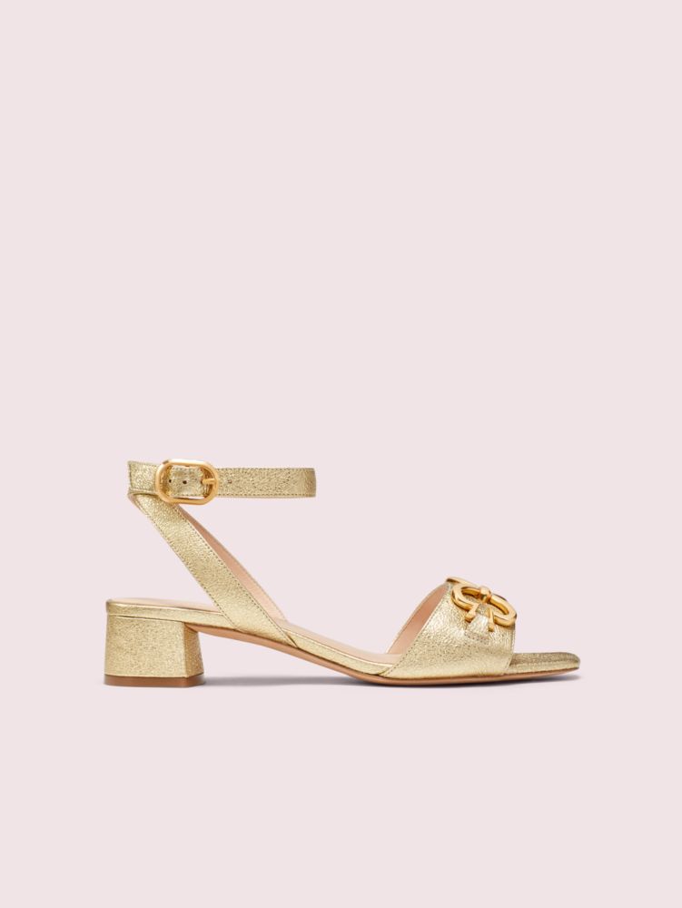 Women's gold lagoon spade chain sandals | Kate Spade New York NL